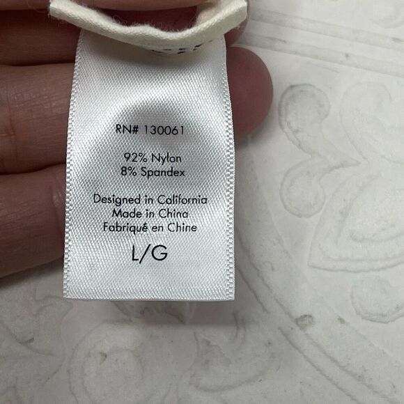 L Space Cream Blue Green Baewatch Colorblock Ribbed One Piece Swimsuit Large NWT - Picture 5 of 11